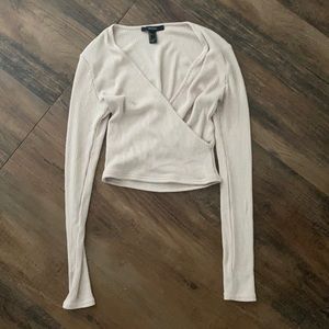 Forever 21 Cropped Wrap Sweater